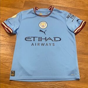 Puma Manchester City FC Kids Foden Home Soccer Jersey
